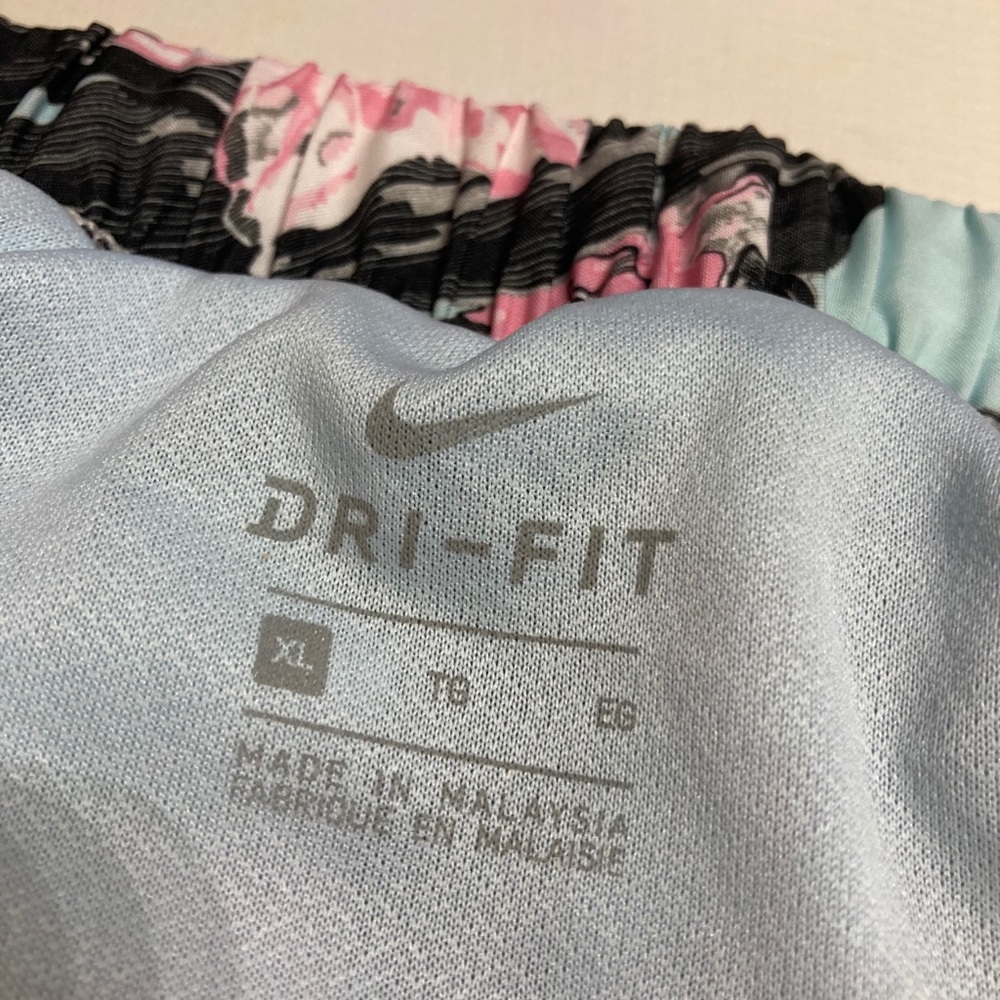 Nike Floral Athletic Shorts in Mint, Pink and Black - Picture 7 of 9